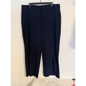 Lane Bryant Women's‎ Pinstripe Career Dress Pants Size 24 Regular Blue